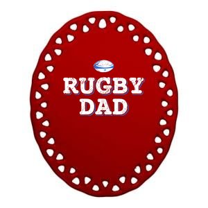 Rugby Dad Ceramic Oval Ornament