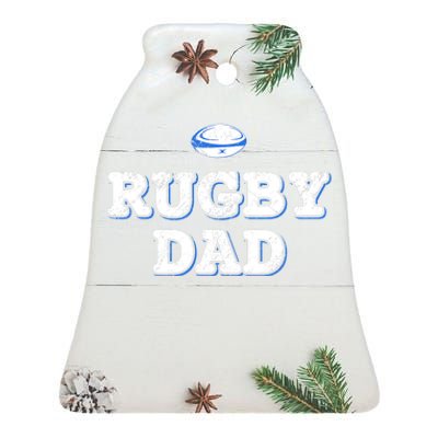 Rugby Dad Ceramic Bell Ornament