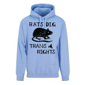 Rats Dig Right Rat Graphic Lgbt Saying Unisex Surf Hoodie