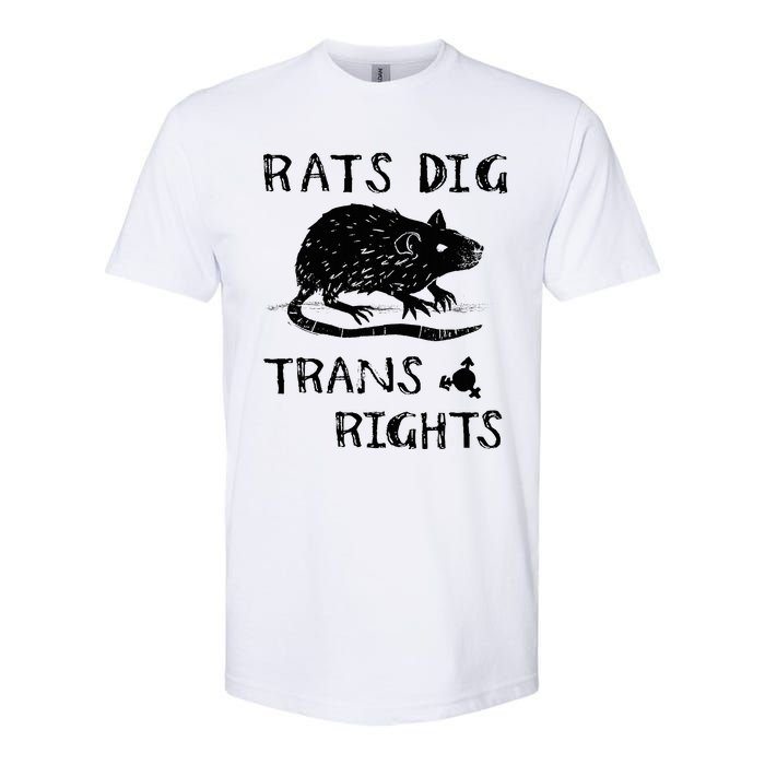 Rats Dig Right Rat Graphic Lgbt Saying Softstyle CVC T-Shirt