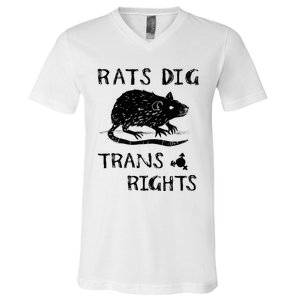 Rats Dig Right Rat Graphic Lgbt Saying V-Neck T-Shirt