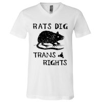 Rats Dig Right Rat Graphic Lgbt Saying V-Neck T-Shirt