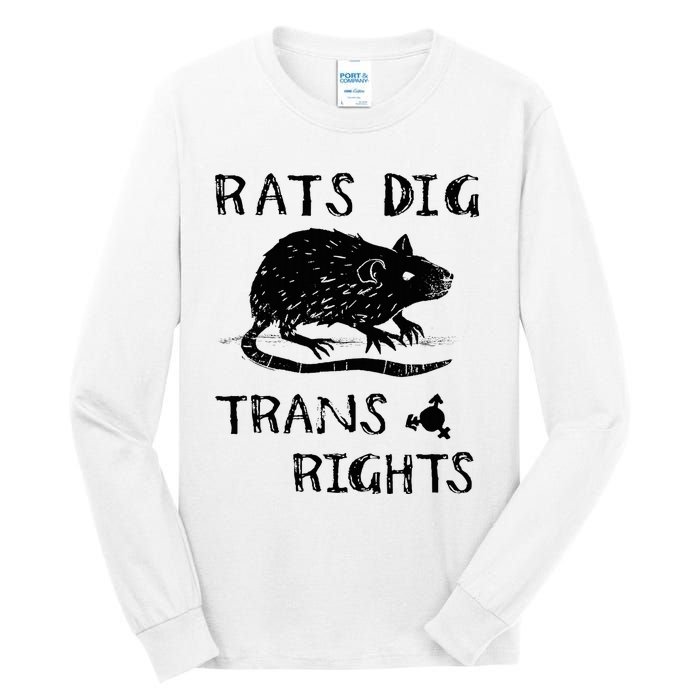 Rats Dig Right Rat Graphic Lgbt Saying Tall Long Sleeve T-Shirt