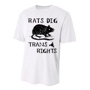 Rats Dig Right Rat Graphic Lgbt Saying Performance Sprint T-Shirt