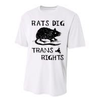 Rats Dig Right Rat Graphic Lgbt Saying Performance Sprint T-Shirt