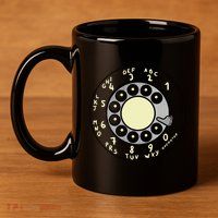 Rotary Dial 11oz C Handle Ceramic Mug