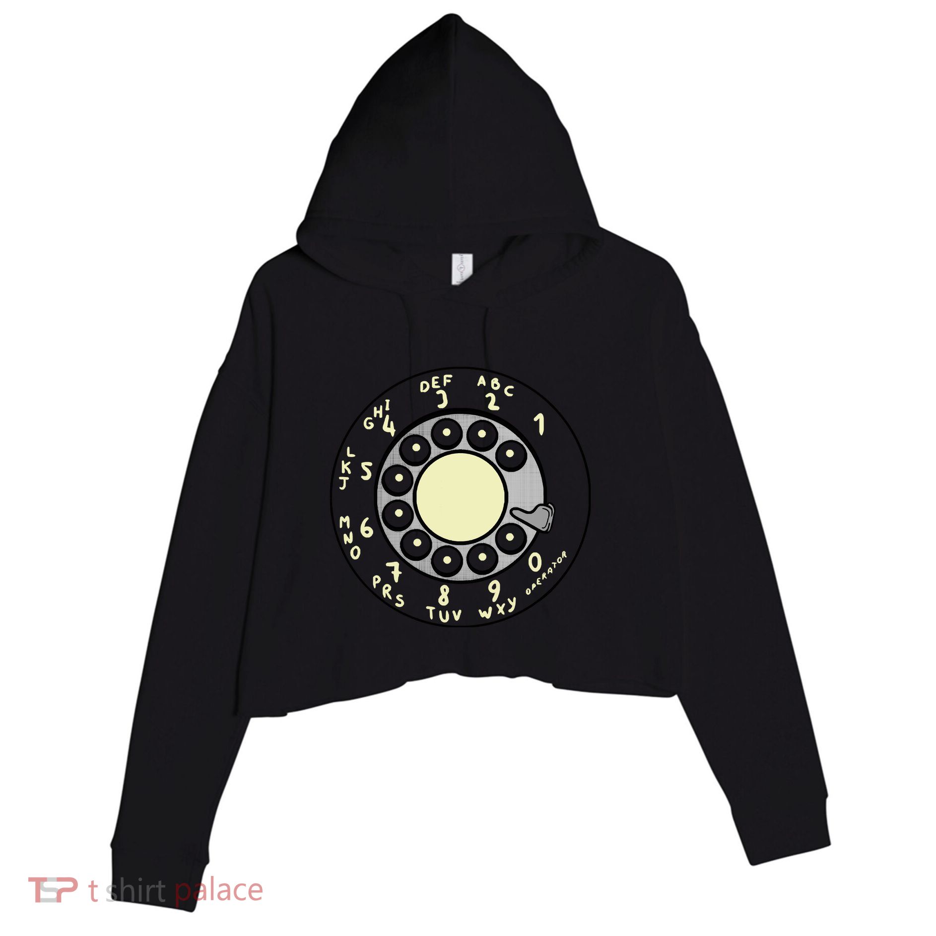 Rotary Dial Crop Fleece Hoodie