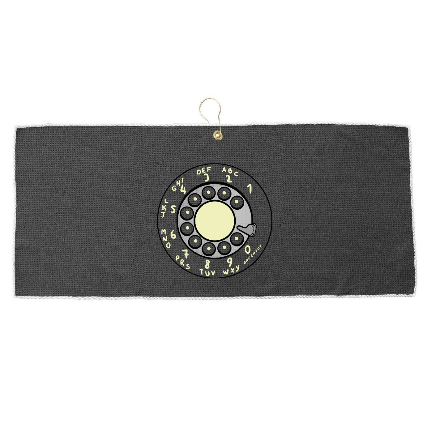 Rotary Dial Large Microfiber Waffle Golf Towel