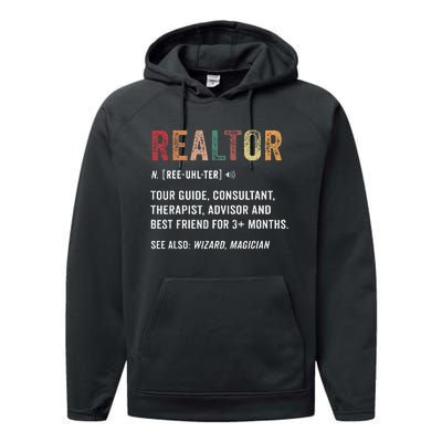 Realtor Definition Performance Fleece Hoodie