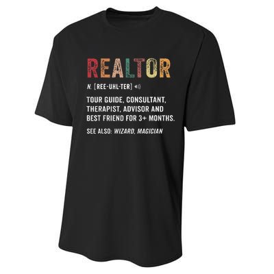 Realtor Definition Performance Sprint T-Shirt