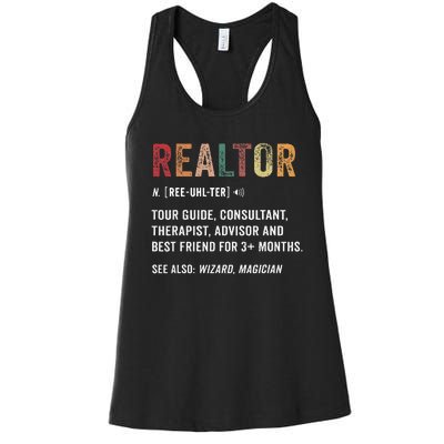 Realtor Definition Women's Racerback Tank