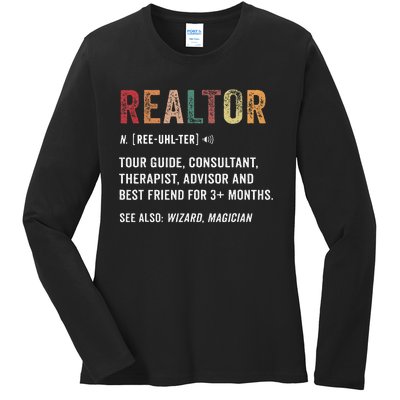 Realtor Definition Ladies Long Sleeve Shirt