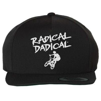 Rad Dad Radical Dadical Bmx Design Funny FatherS Day Cute Gift Wool Snapback Cap