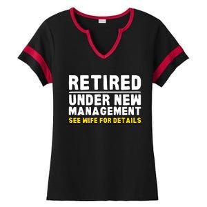 Retirement Dad Retiring Party Ladies Halftime Notch Neck Tee