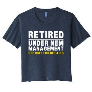 Retirement Dad Retiring Party Women's Crop Top Tee