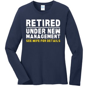 Retirement Dad Retiring Party Ladies Long Sleeve Shirt