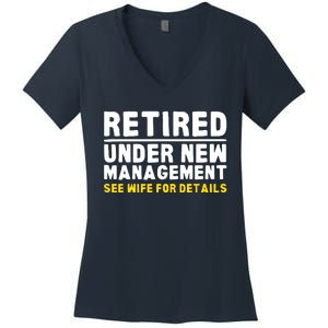 Retirement Dad Retiring Party Women's V-Neck T-Shirt