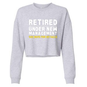 Retirement Dad Retiring Party Cropped Pullover Crew