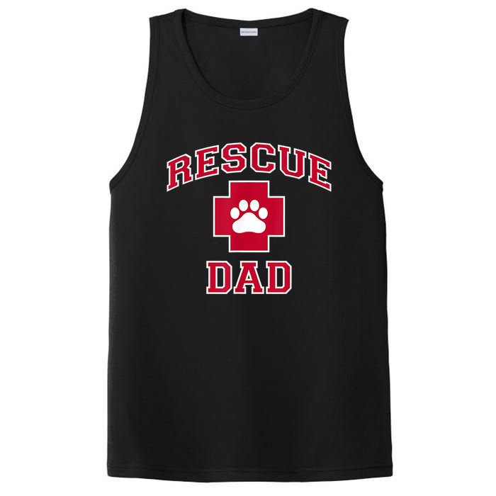 Rescue Dad Rescue Dog Or Cat Lover PosiCharge Competitor Tank