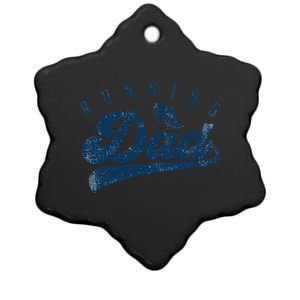 Running Dad Runner Gifts Daddy Fathers Day Ceramic Star Ornament