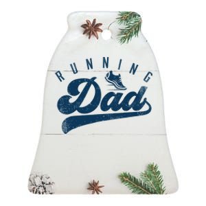 Running Dad Runner Gifts Daddy Fathers Day Ceramic Bell Ornament