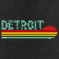 Retro Detroit Sunset Logo 7 Panel Mesh Trucker Snapback Hat