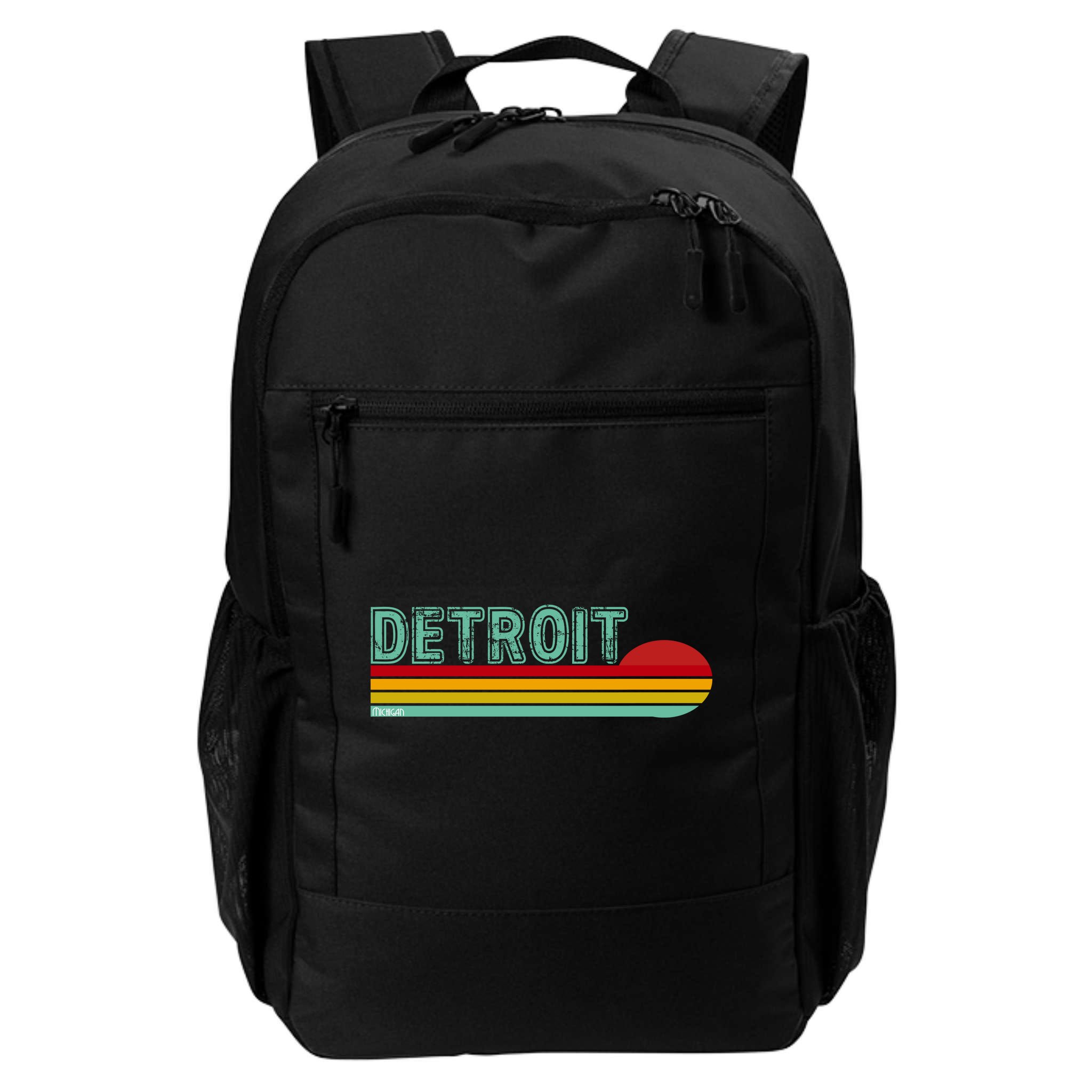 Retro Detroit Sunset Logo Backpack