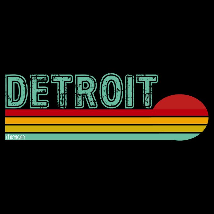 Retro Detroit Sunset Logo Backpack