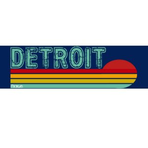 Retro Detroit Sunset Logo Bumper Sticker