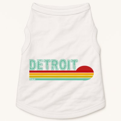 Retro Detroit Sunset Logo Doggie Tank