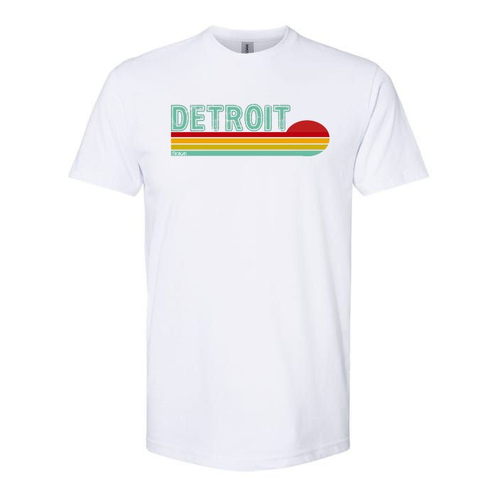 Retro Detroit Sunset Logo Softstyle CVC T-Shirt