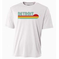 Retro Detroit Sunset Logo Cooling Performance Crew T-Shirt