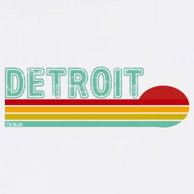 Retro Detroit Sunset Logo T-Shirt