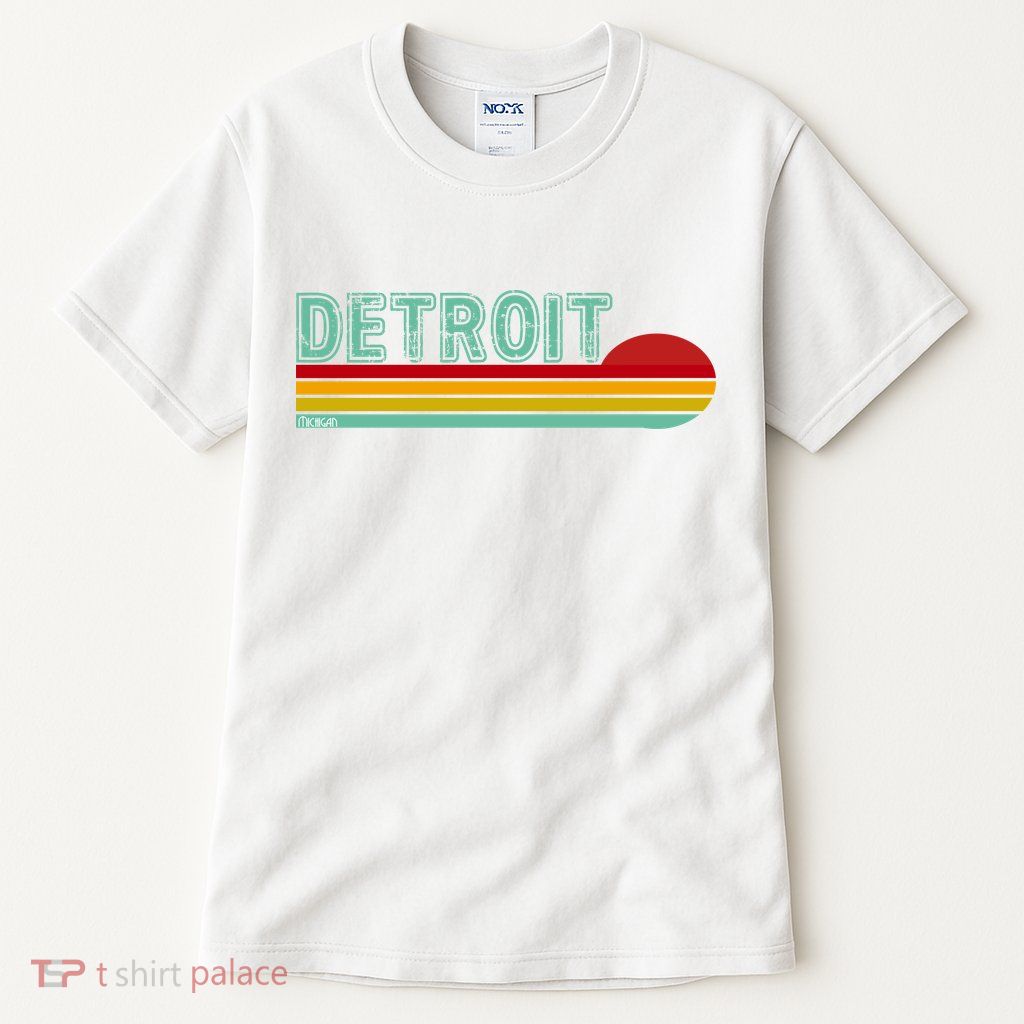 Retro Detroit Sunset Logo Tall T-Shirt
