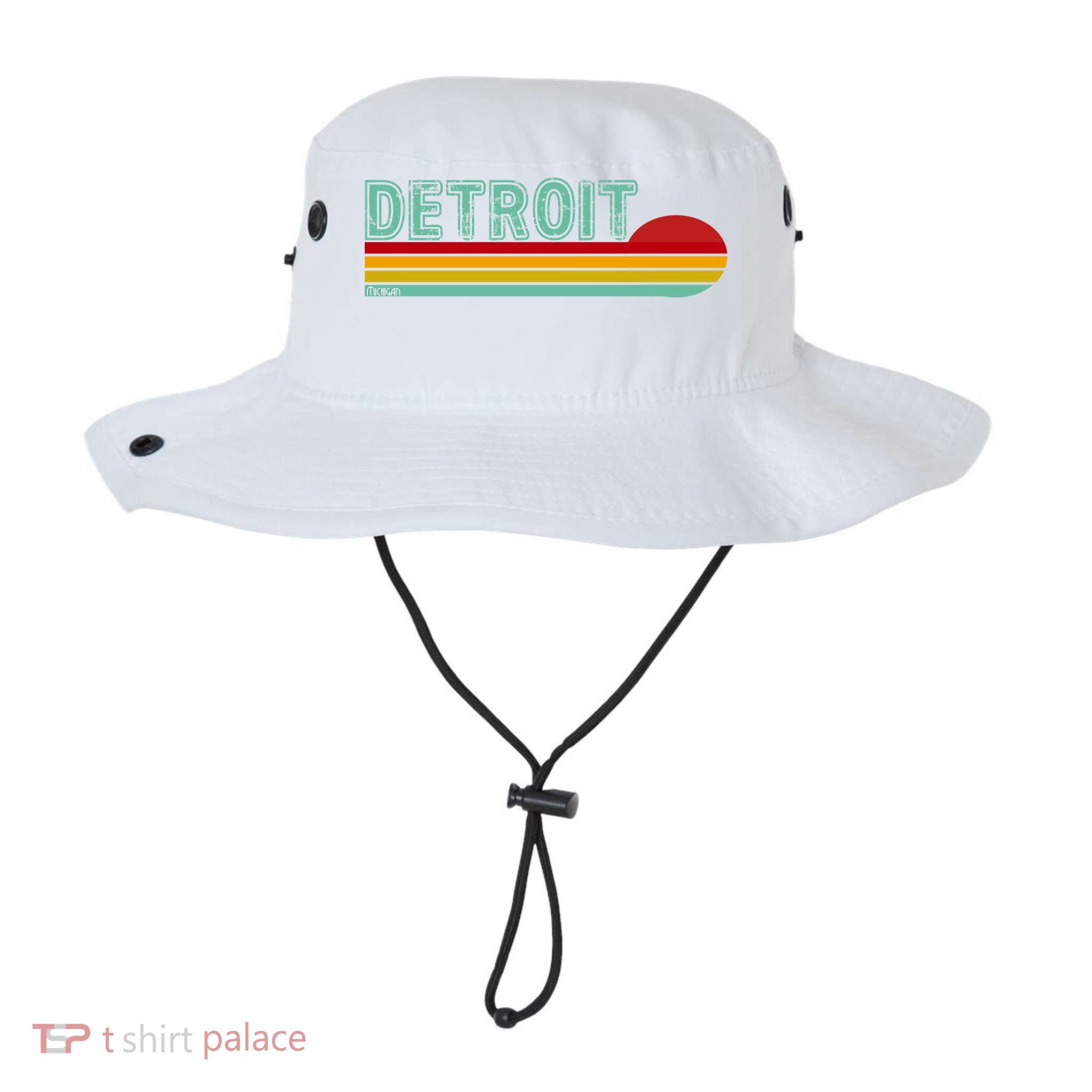 Retro Detroit Sunset Logo Bucket Hat