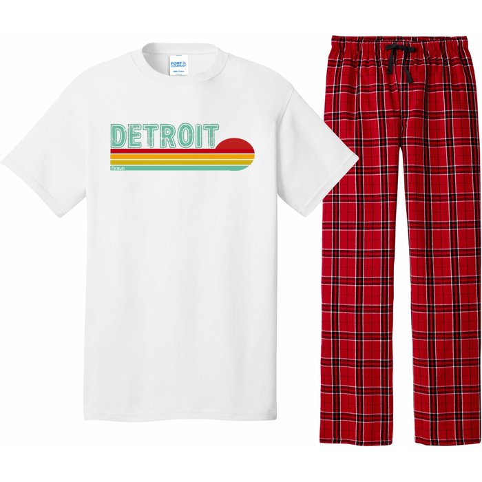 Retro Detroit Sunset Logo Pajama Set