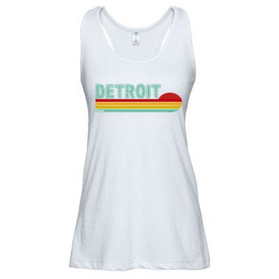 Retro Detroit Sunset Logo Ladies Essential Flowy Tank
