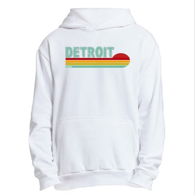 Retro Detroit Sunset Logo Urban Pullover Hoodie