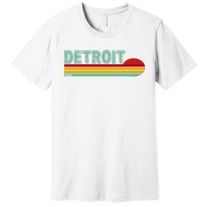 Retro Detroit Sunset Logo Premium T-Shirt