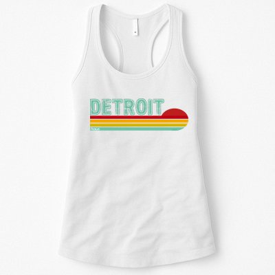 Retro Detroit Sunset Logo Womens Tank Top