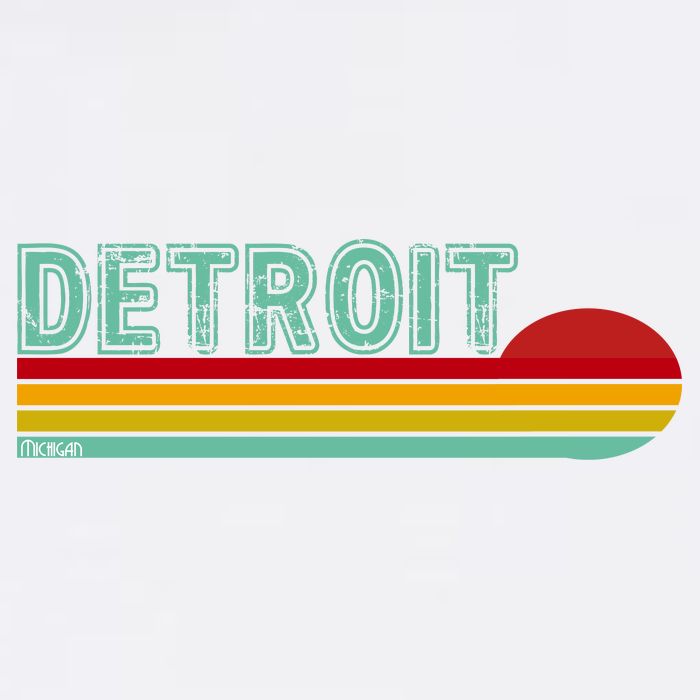 Retro Detroit Sunset Logo Baby Bodysuit
