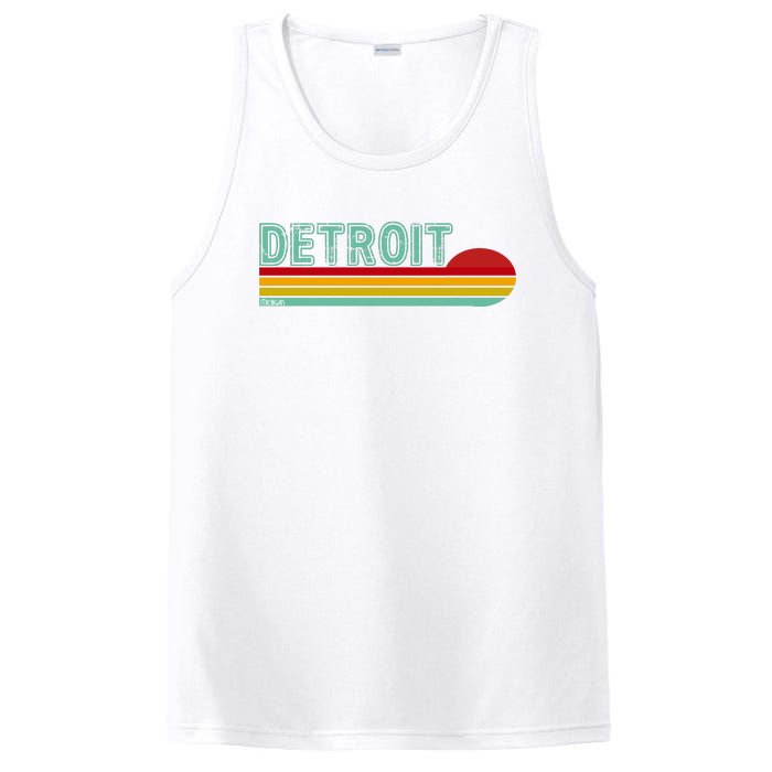 Retro Detroit Sunset Logo PosiCharge Competitor Tank