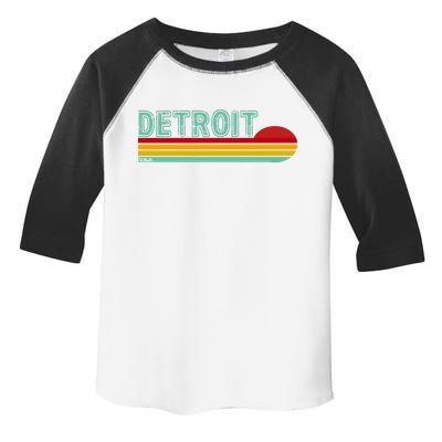 Retro Detroit Sunset Logo Toddler Fine Jersey T-Shirt