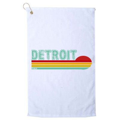 Retro Detroit Sunset Logo Golf Towel