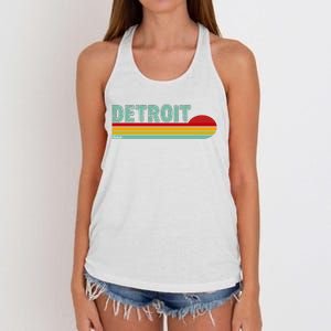 Retro Detroit Sunset Logo Women's Knotted Racerback Tank