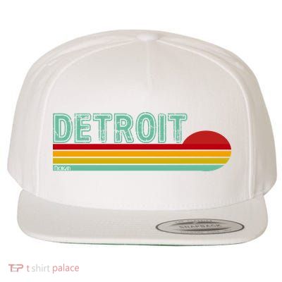 Retro Detroit Sunset Logo Wool Snapback Cap