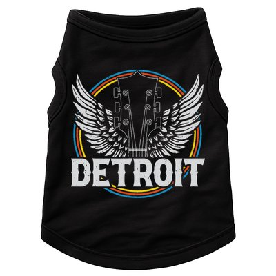 Retro Detroit Souvenir Vintage Concert Guitar Music Band Doggie Tank