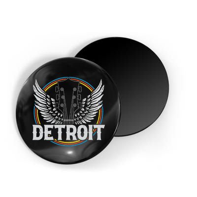 Retro Detroit Souvenir Vintage Concert Guitar Music Band Magnet
