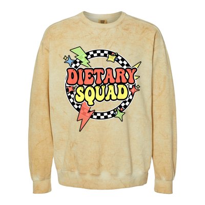 Retro Dietary Squad Dietary Appreciation Week For Staff Colorblast Crewneck Sweatshirt