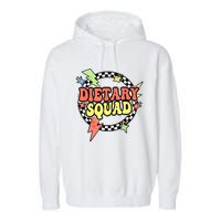 Retro Dietary Squad Dietary Appreciation Week For Staff Garment-Dyed Fleece Hoodie